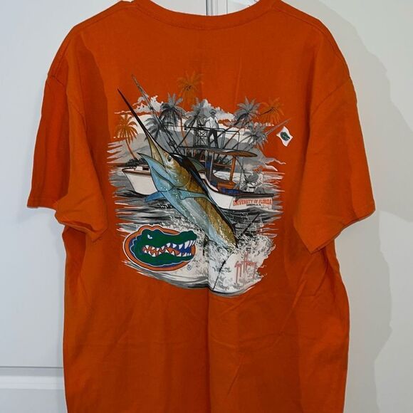 Guy Harvey Sailfish UF University Florida Gators Gainesville FL orange T-Shirt - Picture 1 of 4